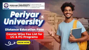 Periyar University Distance Eduaction Fees Course Wise List For UG- PG Programs