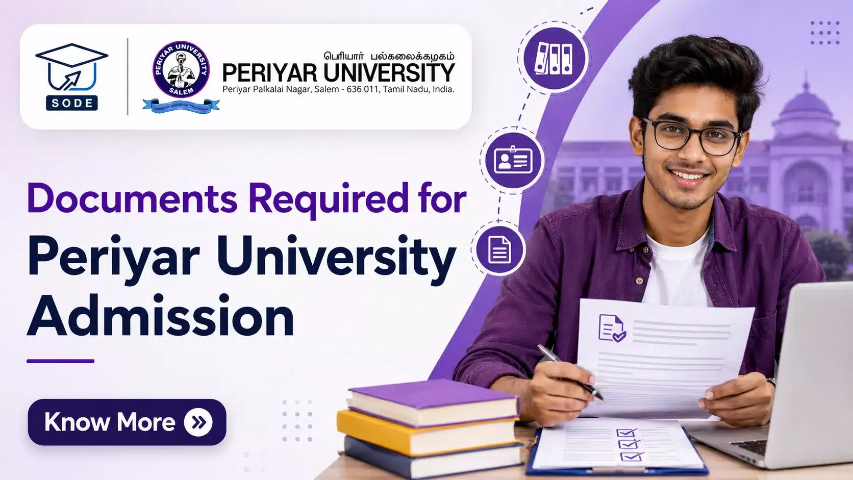 Documents Required for Periyar University Admission